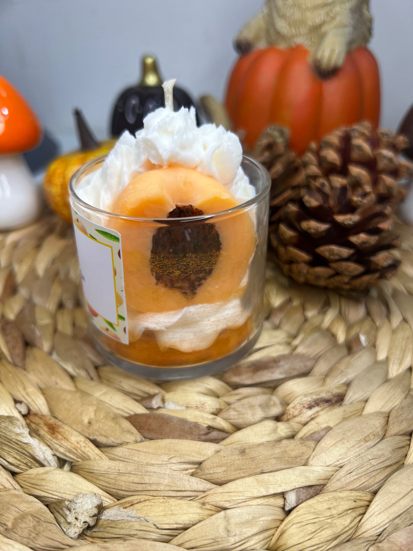 Petite bougie senteur pêche