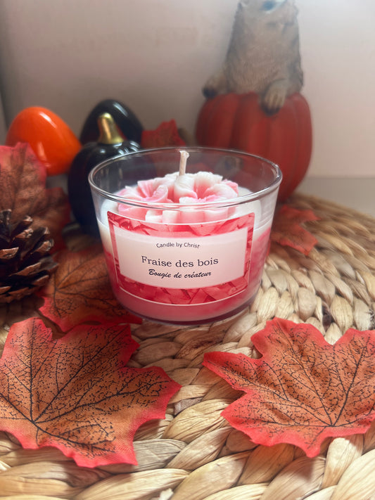Bougie Octobre rose senteur Fraise des bois