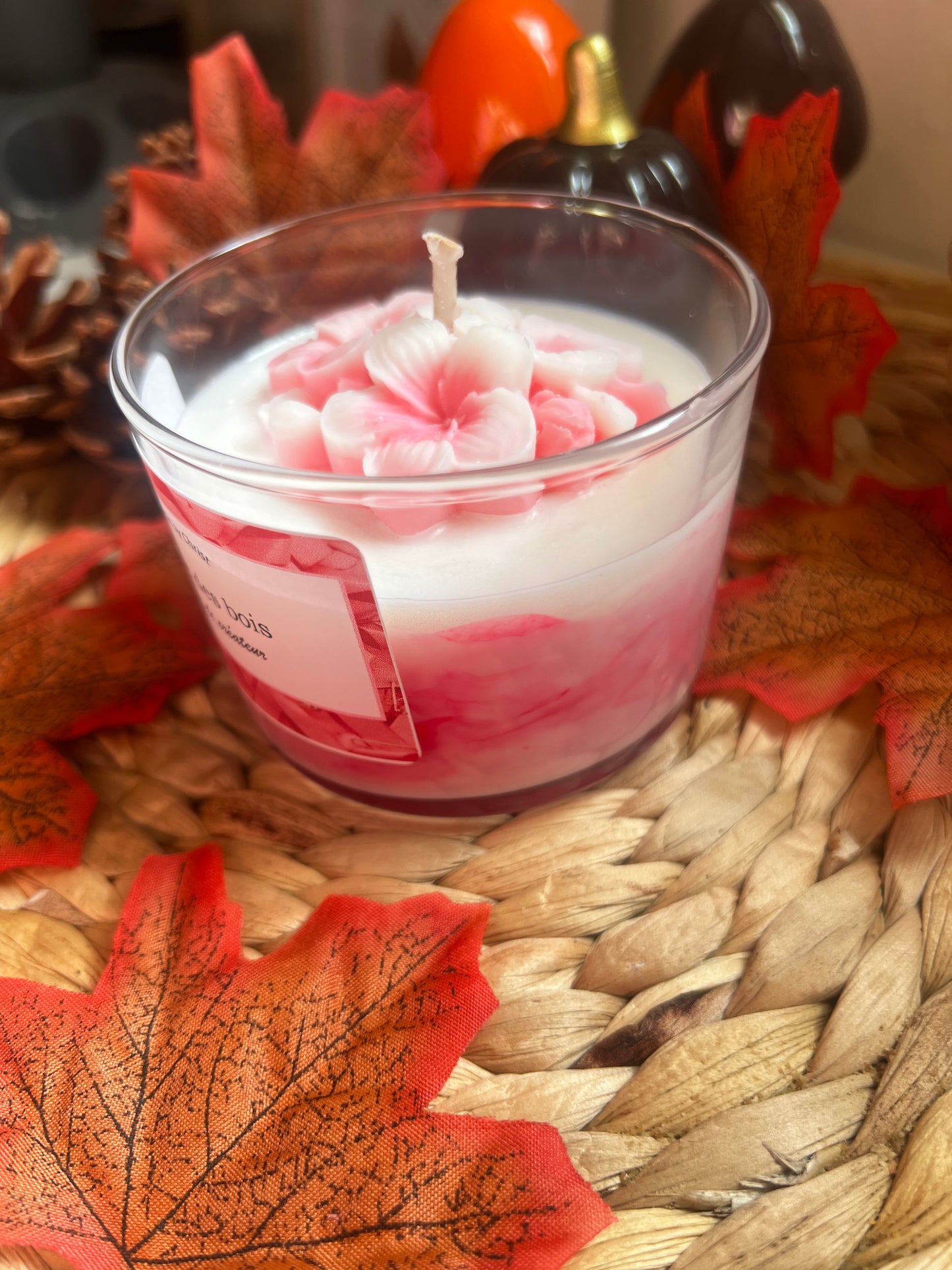 Bougie Octobre rose senteur Fraise des bois