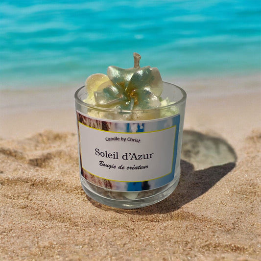 Petite bougie senteur soleil d'azur